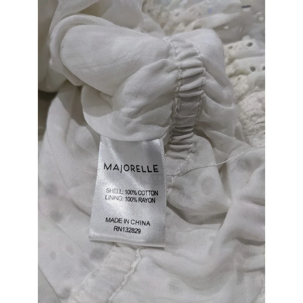 Majorelle White Eyelet Cottagecore Blouse Size XS - Picture 7 of 10